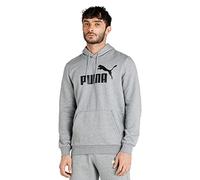 PUMA Felpa con cappuccio Essentials Big Logo da uomo M Medium Gray Heather