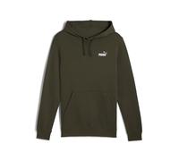 PUMA Felpa con Cappuccio Essentials con Logo Piccolo N. 1 Bicolore da Uomo M, Dark Olive Green