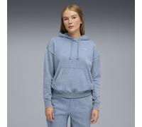PUMA Felpa con cappuccio Essentials Elevated dal taglio morbido da donna, Abbigliamento, Blu, S S