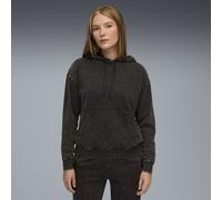 PUMA Felpa con cappuccio Essentials Elevated dal taglio morbido da donna, Abbigliamento, Nero, S S