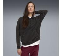 PUMA Felpa con cappuccio Essentials Elevated dal taglio morbido da donna, Abbigliamento, Nero, XS XS