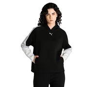 Felpa con cappuccio Puma Evostripe nero bianco donna - S