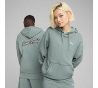 PUMA Felpa con cappuccio grafica PREMIUM ESS vestibilità comoda unisex, Abbigliamento, Verde Moon, XXL XXL