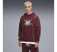 PUMA Felpa con cappuccio Points In The Paint da uomo, Abbigliamento, Ruby Shimmer, XL XL