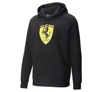 PUMA Felpa con Cappuccio Scuderia Ferrari Big Shield da Uomo L Black