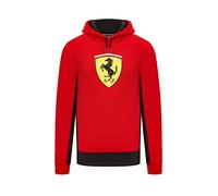 PUMA Felpa con Cappuccio Scuderia Ferrari Big Shield da Uomo S Rosso Corsa Red