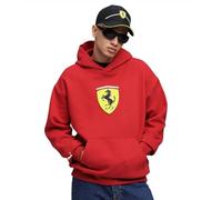 PUMA Felpa con Cappuccio Scuderia Ferrari Sportswear Shield da Uomo M, Rosso Corsa Red