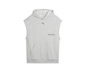 PUMA Felpa con Cappuccio Senza Maniche Graphics Training da Uomo XXL, Light Gray Heather