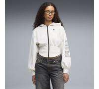PUMA Felpa con cappuccio Street Glam da donna, Abbigliamento, Bianco, XS XS