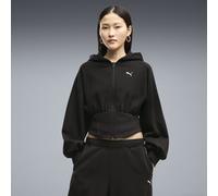 PUMA Felpa con cappuccio Street Glam da donna, Abbigliamento, Nero, L L