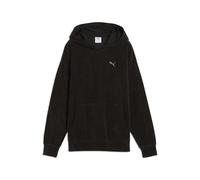 PUMA Felpa con cappuccio a coste Essentials Elevated da donna, Abbigliamento, Nero, S S