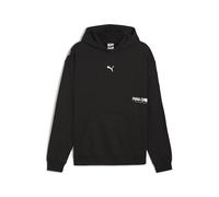 PUMA - Felpa con cappuccio nera in French Terry con grafica-Nero S