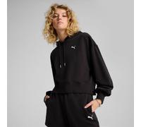 Puma Felpa con cappuccio Wardrobe Ess Relaxed Cropped Nera da Donna L Nero