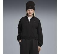 PUMA Felpa con zip corta HER dal taglio morbido da donna, Nero, M M