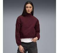 PUMA Felpa con zip corta HER dal taglio morbido da donna, Ruby Shimmer, XL XL
