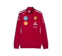 PUMA Felpa con zip corta Team Scuderia Ferrari HP 2025 da uomo, Motorsport, Dark Cherry, XXL XXL