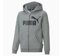 Puma Felpa con zip integrale Essential+ Big Logo Grigia da Ragazzo 140 cm Blu
