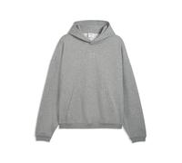 PUMA Felpa da Basket con Cappuccio in Pile Fundamentals dal Taglio Morbido da Uomo XL, Medium Gray Heather