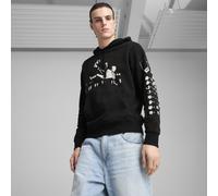 PUMA Felpa da calcio con cappuccio GRAPHICS da uomo, Abbigliamento, Nero, XXL XXL