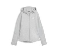 Puma Felpa da Donna con Cappuccio e Zip Evostripe Grigia