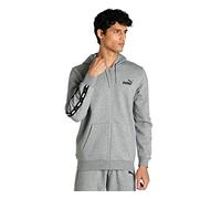 PUMA Felpa da Uomo Ess+ Tape con Cappuccio e Zip Intera