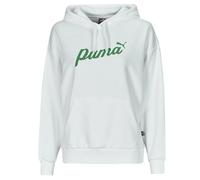Puma Felpa ESS+ BLOSSOM SCRIPT HOODIE TR in Bianco US S