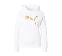 PUMA Felpa 'Ess Mettalic' oro / bianco naturale Donna PUMA XS oro / bianco naturale