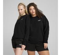 PUMA Felpa girocollo con logo piccolo ESS N. 1 vestibilità comoda da donna, Abbigliamento, Nero, XXS XXS