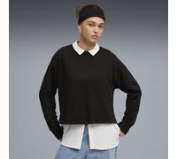 PUMA Felpa girocollo HER dal taglio morbido da donna, Abbigliamento, Nero, M M