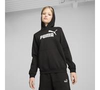PUMA Felpa in pile con cappuccio con logo ESS N. 1 per ragazzi, Abbigliamento, Nero, 11-12Y 11-12Y
