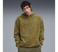 PUMA Felpa in pile con cappuccio con stampa integrale Special Items da uomo, Abbigliamento, Verde, M M