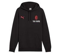 PUMA Felpa Milan Cappuccio Rappresentanza Ufficiale Nera Adulto Bambino Personalizzabile