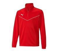 PUMA Felpa Teamrise 1/4 Zip Top Jr Rosso Bambino
