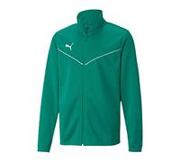 PUMA Felpa Unisex Teamrise Training Poly Jacket Jr Verde (Pepper Green Puma White), 164 EU