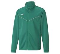 PUMA Felpa Unisex Teamrise Training Poly Jacket Jr Verde (Pepper Green Puma White), 164 EU