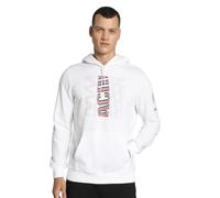 PUMA Felpa Uomo Milan Football Core con Cappuccio e Stampa White (M)