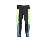 PUMA Fit Eversculpt Color Block HW 7/8 Tight, Collant Donna, Nero velocità Verde