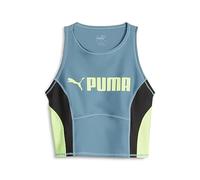 PUMA Fit Eversculpt Tank, Crop Top Donna, Bold Blue-Speed Green, M