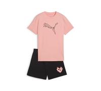 PUMA FLAMING LOVE Tee and Shorts Set G, Abiti lavorati a maglia Bambina, Pink Fruit,