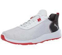 PUMA Fusion Crush Sport Wide, Scarpa da Golf Uomo, Bianco Carbone Scuro, 48 EU Larga