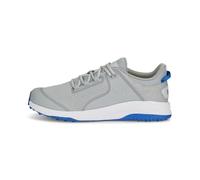 PUMA Fusion Grip - Scarpe da golf da uomo, extra larghe, Grigio chiaro piatto-puma argento-pu, 12 Wide