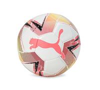 Puma Futsal 3 Ms, Pallone, Puma White-Sunset Glow-Sun Stream, Taglia 4 (62 cm)