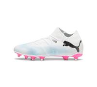 PUMA Future 7 Match FG/AG, Soccer Shoe Uomo, White Black-Poison Pink, 45 EU