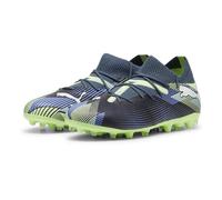 PUMA Future 7 Match MG Jr, Soccer Shoe Unisex - Bambini e Ragazzi, Gray Skies Puma White Fizzy Apple, 38 EU