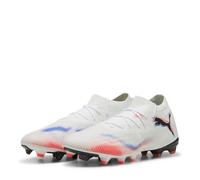 PUMA Future 8 Match Fg/AG, Scarpe da Calcio Unisex-Adulto, Bianco Nero Rosso Brillante, 46 EU