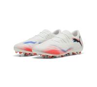 PUMA Future 8 Match Low MG, Scarpe da Calcio Unisex-Adulto, Bianco Nero Rosso Brillante, 44.5 EU