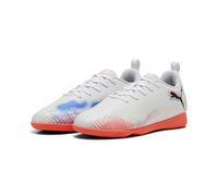 PUMA Future 8 Play IT JR - Scarpa da Calcio, Colore: Bianco e Nero e Rosso incandescente, Numero 4, Puma Bianco PUMA Nero Rosso Brillante, 4 UK