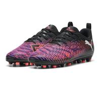 Puma Future 8 Play MG JR - Scarpe da Calcio Unisex, Puma Black-Puma White-Glowing Red,