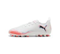 Puma Scarpa da Calcio Unisex per Bambini Future 8 Play MG Jr, Puma Bianco Puma Nero Rosso Brillante, 35 EU