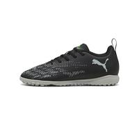 Puma Future 8 Play TT JR - Scarpe da Calcio Unisex, Puma Black-Puma Silver-Fluo Green,